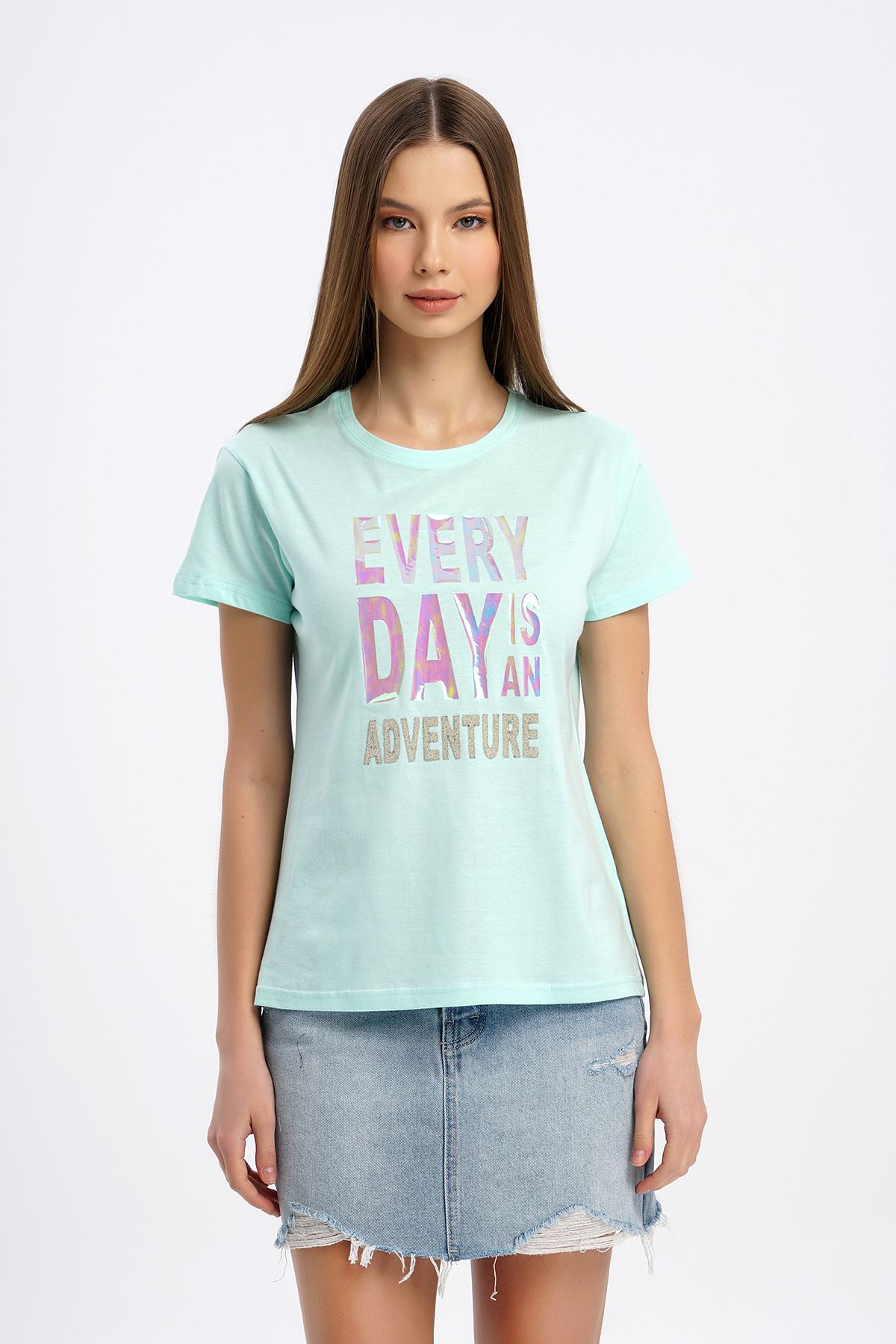 EverDay Baskılı T-shirt-Yeşil