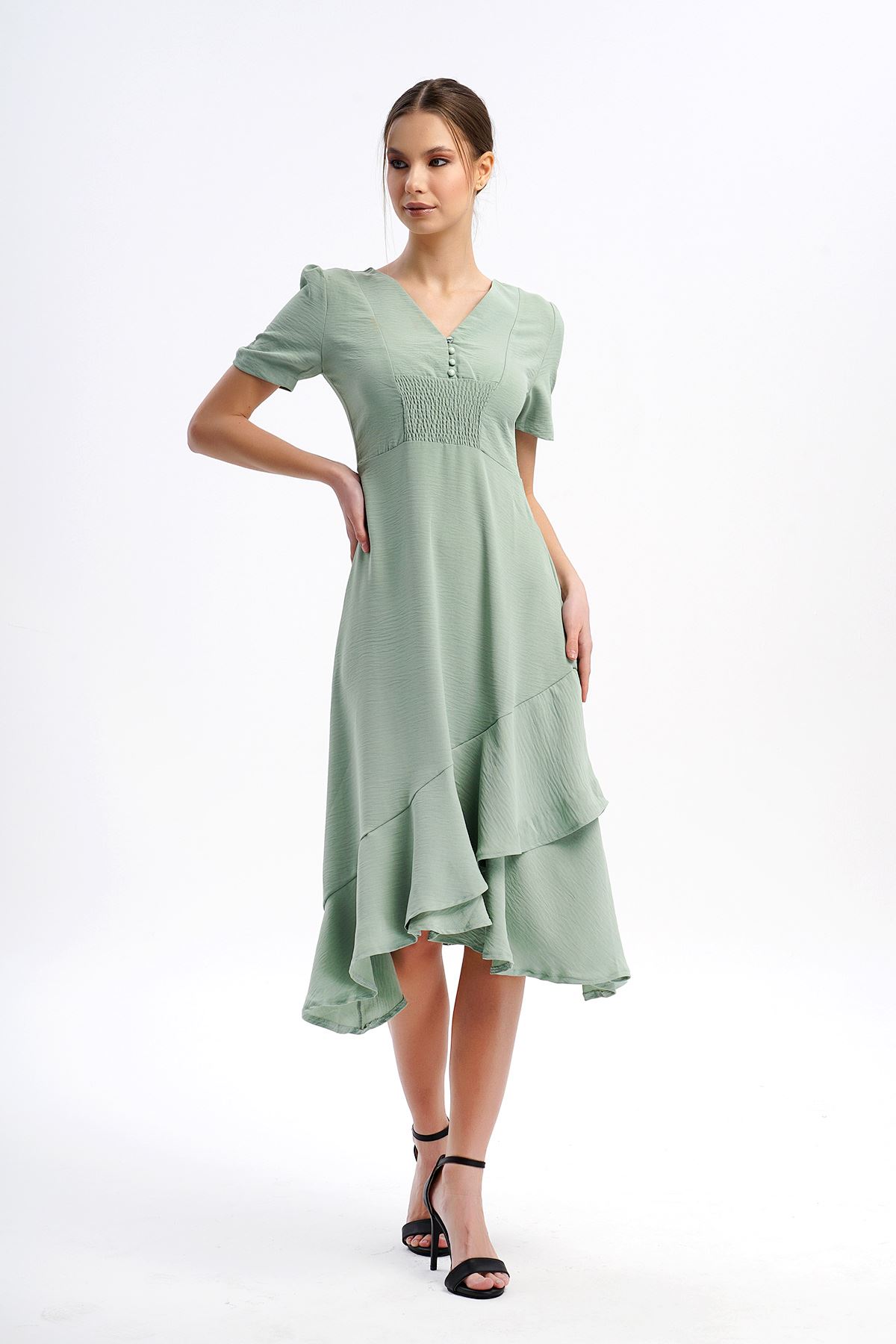 Gipeli Elbise-Yeşil